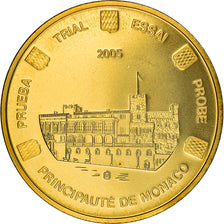 Monaco, 50 Euro Cent, 2005, unofficial private coin, MS(65-70), Brass