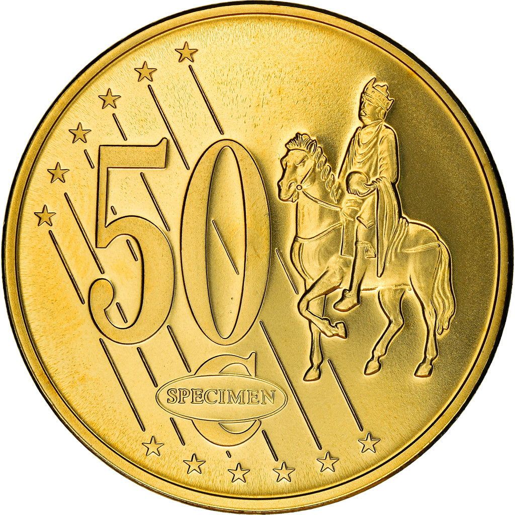 Monaco, 50 Euro Cent, 2005, unofficial private coin, MS(65-70), Brass