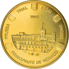 Monaco, 50 Euro Cent, 2005, unofficial private coin, MS(64), Brass
