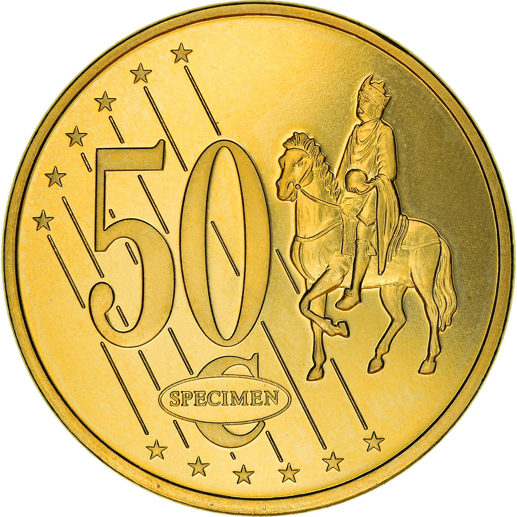 Monaco, 50 Euro Cent, 2005, unofficial private coin, MS(64), Brass