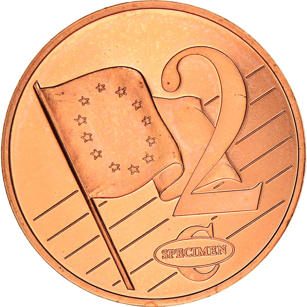 Mónaco, 2 Euro Cent, 2005, unofficial private coin, MS(65-70), Aço Cromado a