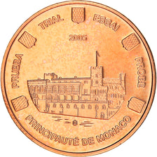 Monaco, 2 Euro Cent, 2005, unofficial private coin, MS(64), Copper Plated Steel