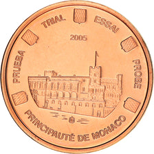 Monaco, Euro Cent, 2005, unofficial private coin, SPL+, Acciaio placcato rame
