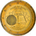 Luxemburg, 2 Euro, Traité de Rome 50 ans, 2007, Paris, gold-plated coin, UNZ
