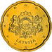 Letónia, 20 Euro Cent, 2014, Stuttgart, MS(60-62), Latão, KM:154