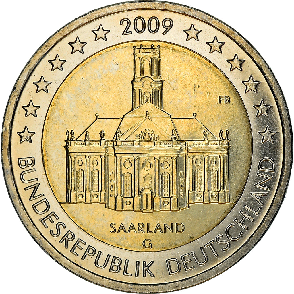 GERMANIA - REPUBBLICA FEDERALE, 2 Euro, 2009, Karlsruhe, SPL+, Bi-metallico