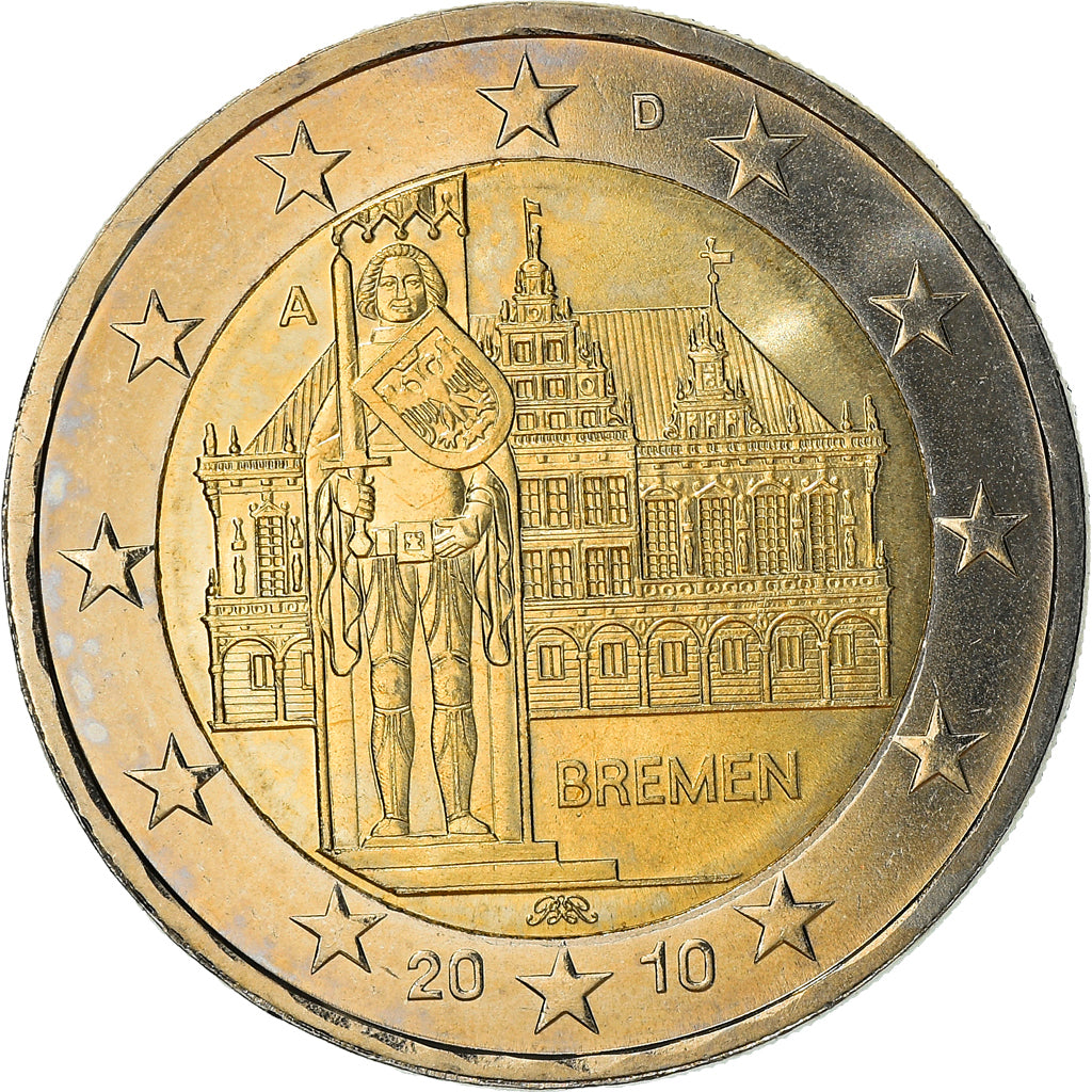 GERMANIA - REPUBBLICA FEDERALE, 2 Euro, 2010, Berlin, SPL+, Bi-metallico, KM:285