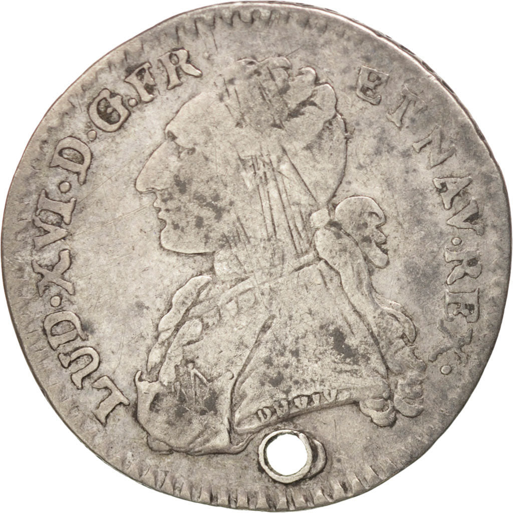 FRANCE, 1/10 Écu, 12 Sols, 1/10 ECU, 1779, Metz, KM #568.2, VF(30-35), Silver, .