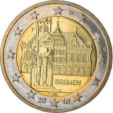 Allemagne, 2 Euro, Bremen, 2010, Stuttgart, SPL+, Bi-Metallic, KM:New