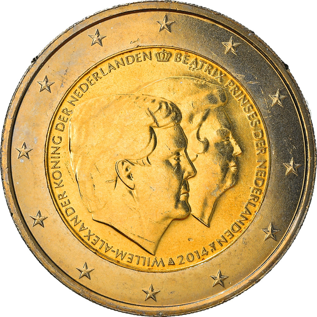 Pays-Bas, 2 Euro, Willem-Alexander, Beatrix Prinses, 2014, SPL+, Bi-Metallic