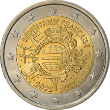 Francia, 2 Euro, 10 ans de pieces et de billets en euro 2012, 2012, Paris, SPL