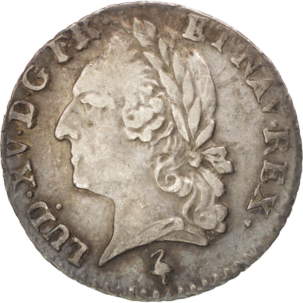 Coin, France, Louis XV, 1/20 Écu à la vieille tête (6 sols), 6 Sols, 1/20