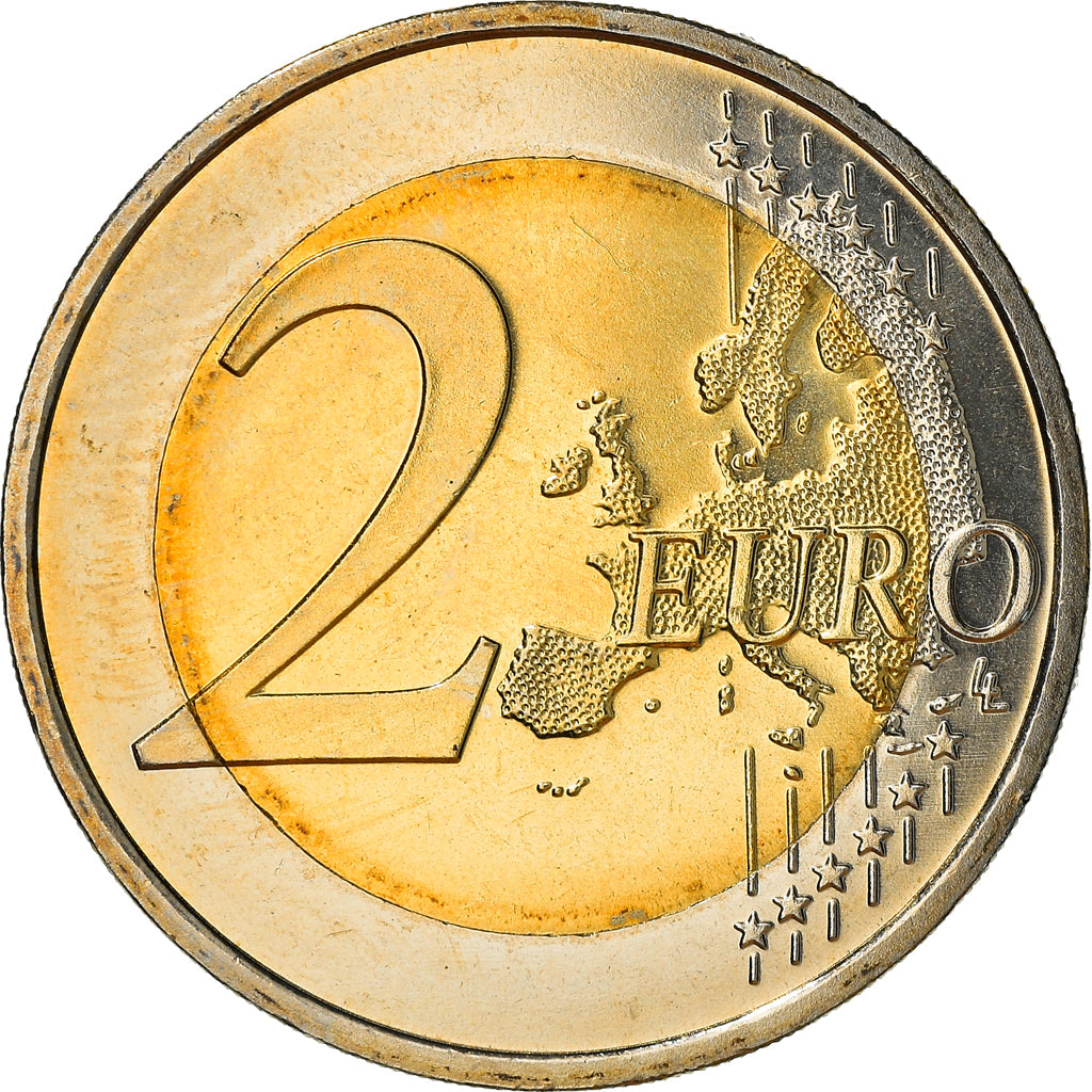 Letonia, 2 Euro, Riga, 2014, Stuttgart, SC+, Bimetálico, KM:157