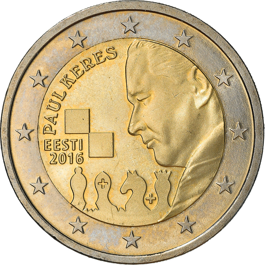 Estonia, 2 Euro, Paul Keres, 2016, SPL+, Bi-metallico, KM:New