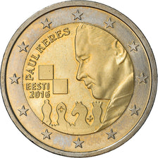 Estonia, 2 Euro, Paul Keres, 2016, SPL+, Bi-metallico, KM:New