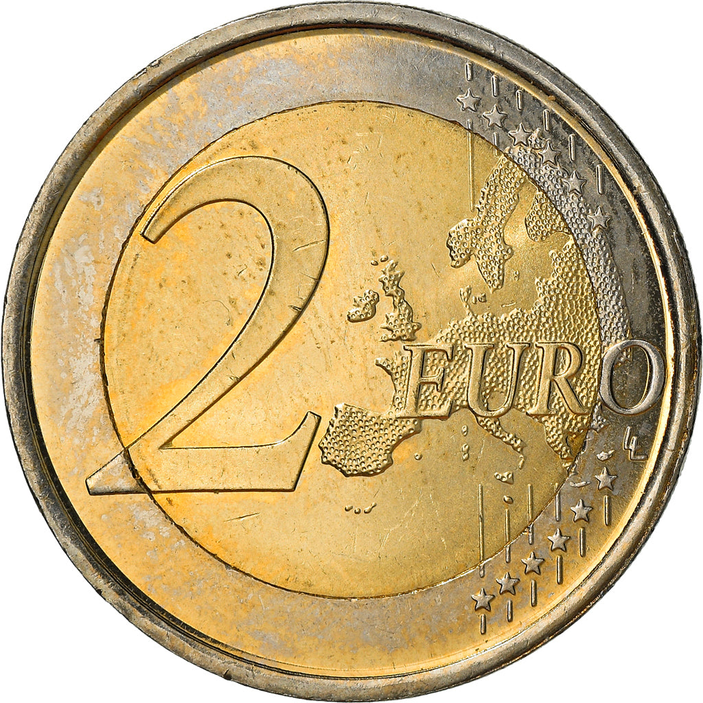 Spanje, 2 Euro, Park Guell-Gaudi, 2014, Madrid, UNC, Bi-Metallic