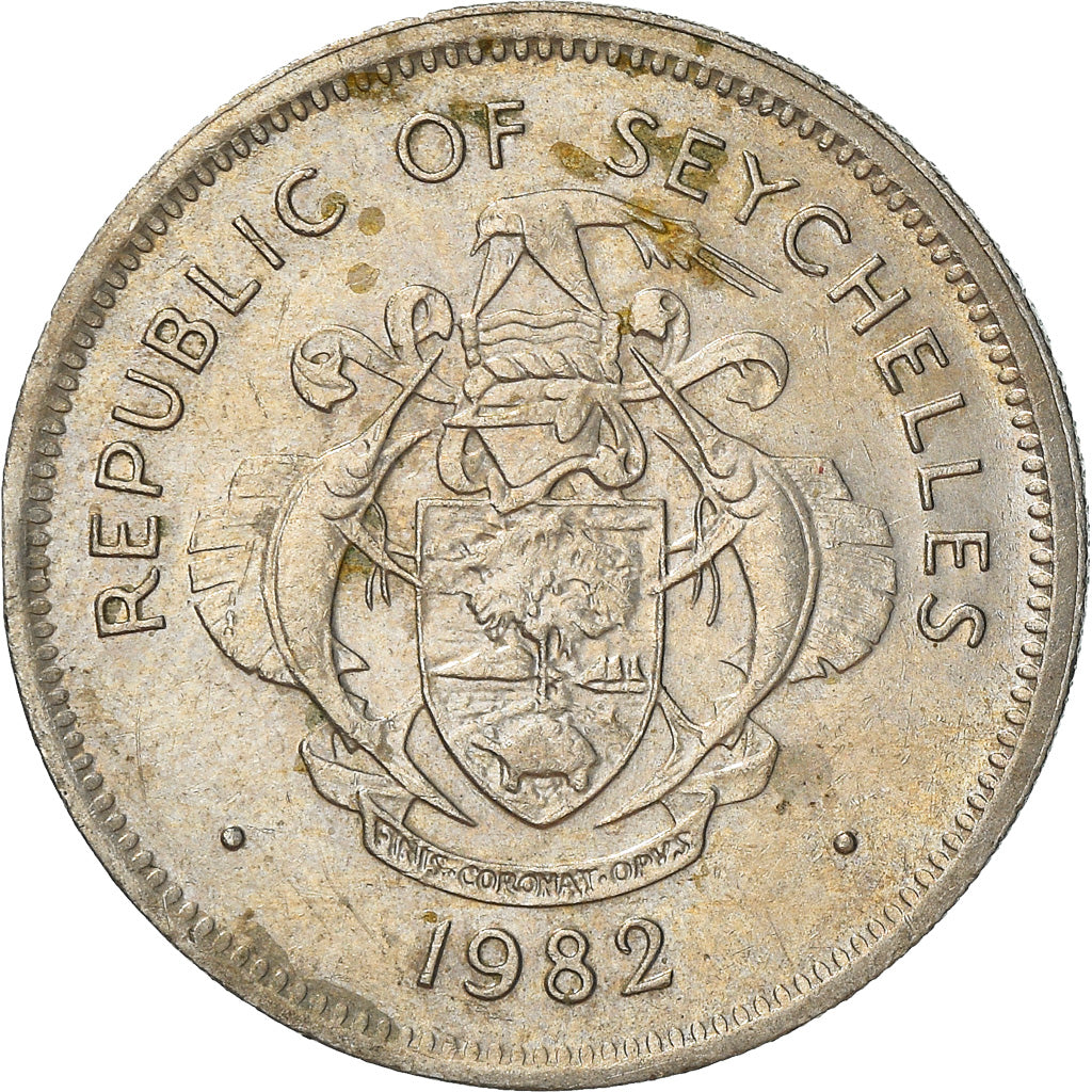 Coin, Seychelles, Rupee, 1982, British Royal Mint, VF(20-25), Copper-nickel