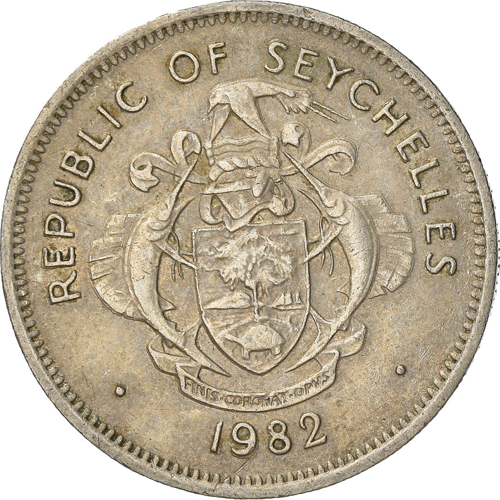 Coin, Seychelles, Rupee, 1982, British Royal Mint, VF(30-35), Copper-nickel