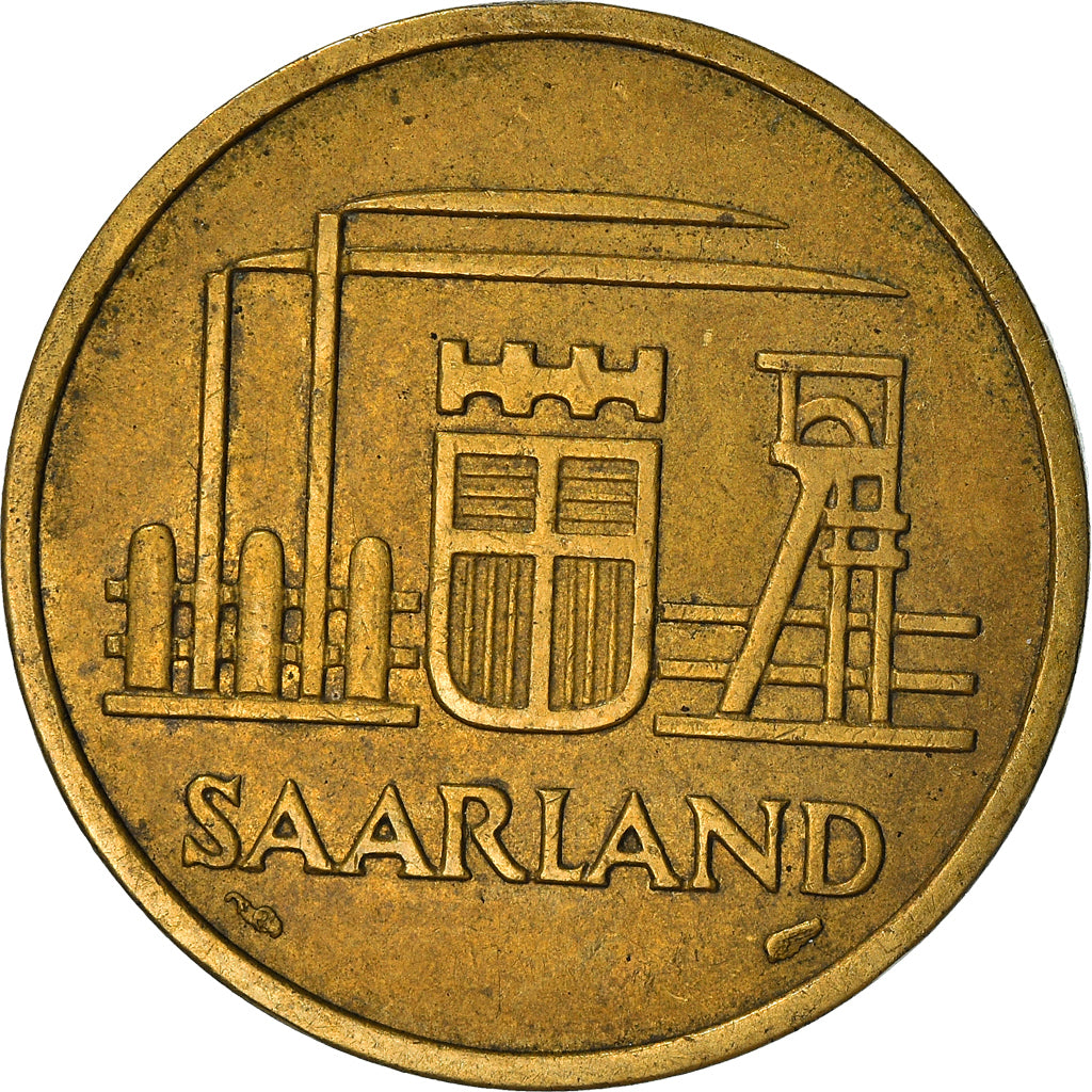 Münze, SAARLAND, 50 Franken, 1954, Paris, SS, Aluminum-Bronze, KM:3