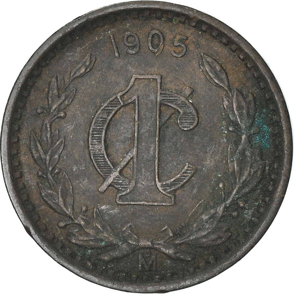 Moneda, México, Centavo, 1905, Mexico City, BC+, Cobre, KM:394.1