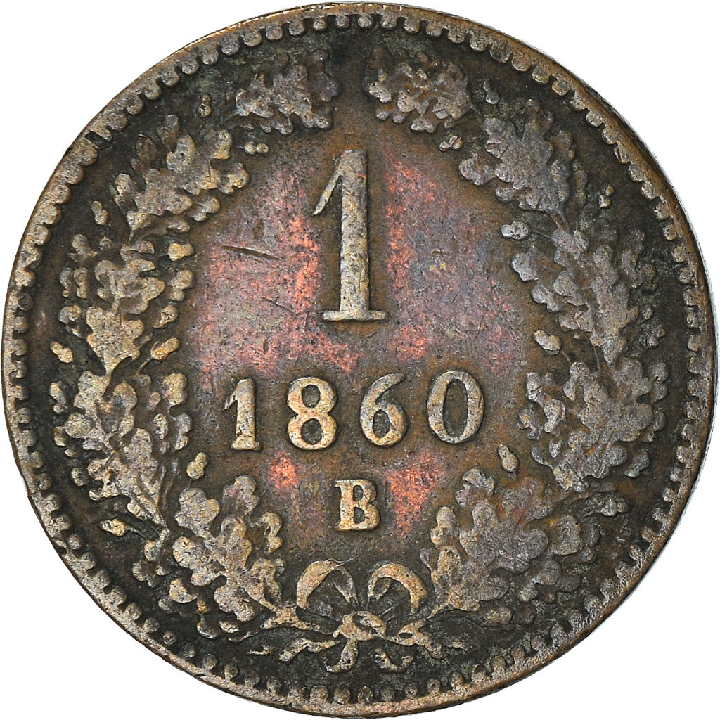 Münze, Österreich, Franz Joseph I, Kreuzer, 1860, Kremnitz, S, Kupfer, KM:2186