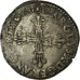 Francia, Charles X, 1/4 Ecu, 1591, Rouen, Argento, BB+, Gadoury:521