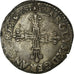 France, Charles X, 1/4 Ecu, 1591, Rouen, Silver, AU(50-53), Gadoury:521