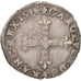 Moneda, Francia, 1/4 Ecu, 1596, Nantes, MBC, Plata, Sombart:4670