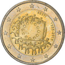 Estonia, 2 Euro, Drapeau européen, 2015, Vantaa, MS(63), Bimetaliczny, KM:New
