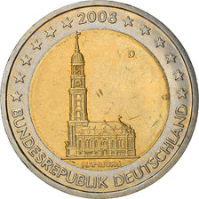 GERMANIA - REPUBBLICA FEDERALE, 2 Euro, Cathédrale d'Hambourg, 2008, Munich