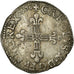 Moneta, Francja, 1/4 Ecu, 1596, Dinan, AU(50-53), Srebro, Sombart:4670