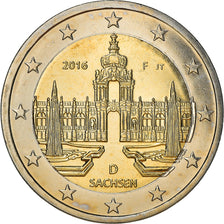 Duitsland, 2 Euro, Sachsen, 2016, Stuttgart, UNC, Bi-Metallic, KM:New