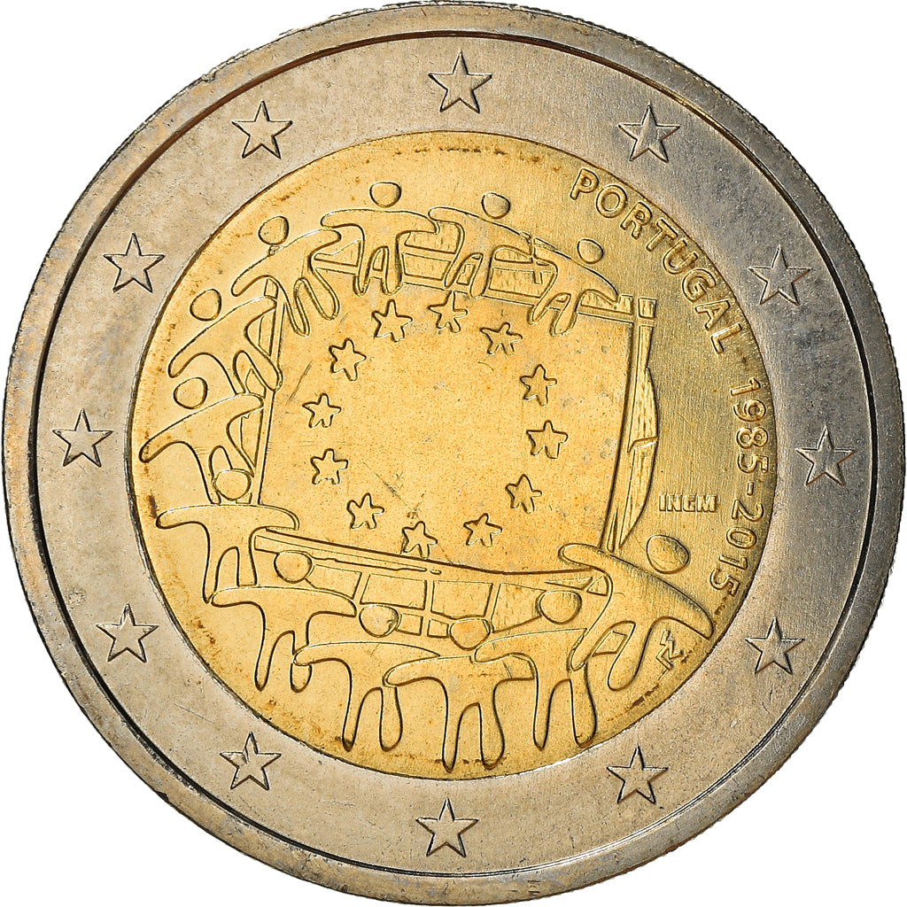 Portogallo, 2 Euro, 2015, 30 ans   Drapeau européen, SPL, Bi-metallico, KM:New