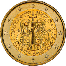 Slovakia, 2 Euro, Constantin et Méthode en Grande-Moravie, 2013, Kremnica