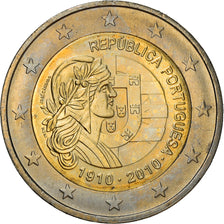 Portugal, 2 Euro, République portuguaise, 2010, MS(60-62), Bimetaliczny