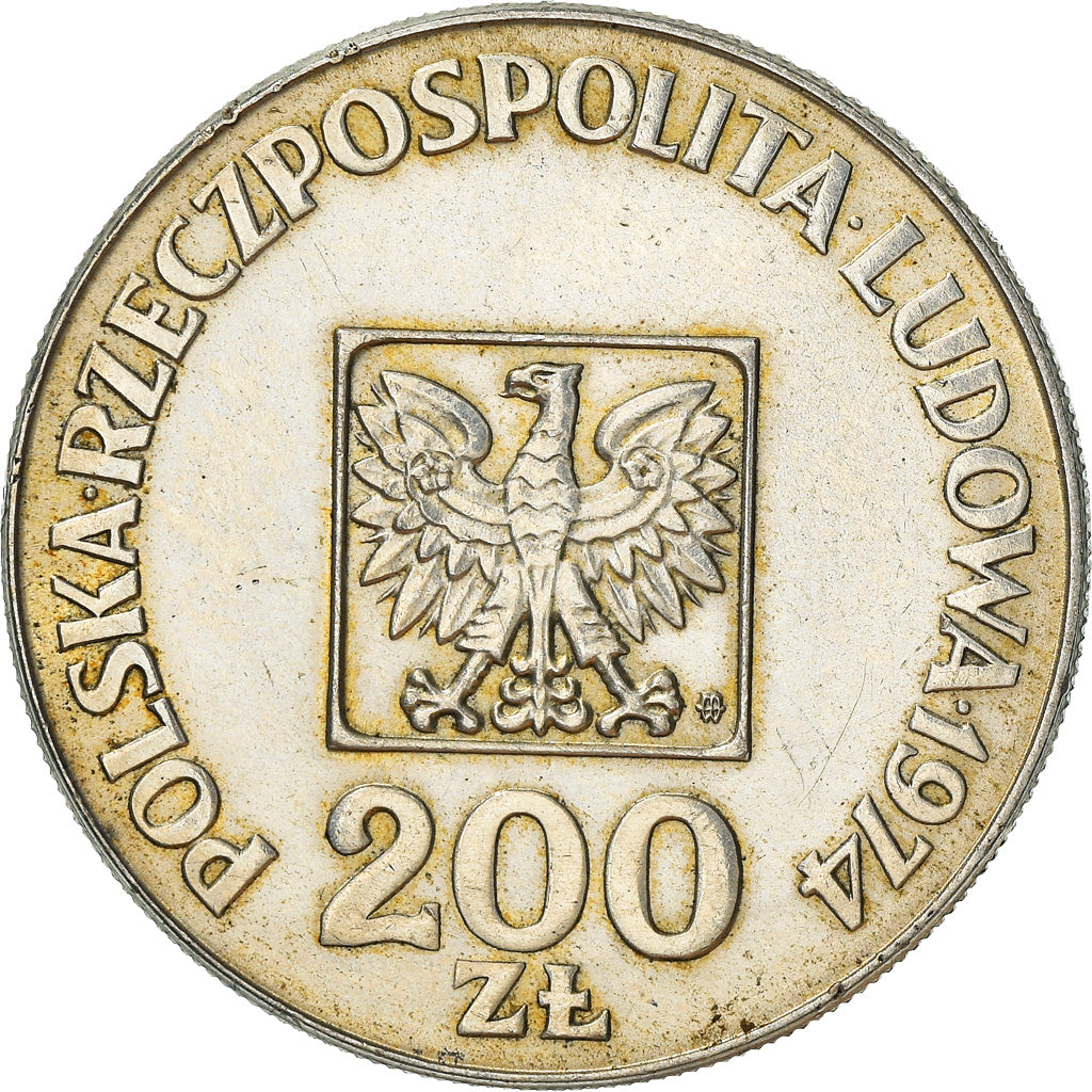 Monnaie, Pologne, 200 Zlotych, 1974, Warsaw, TTB, Argent, KM:72