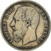Münze, Belgien, Leopold II, 5 Francs, 5 Frank, 1873, S+, Silber, KM:24