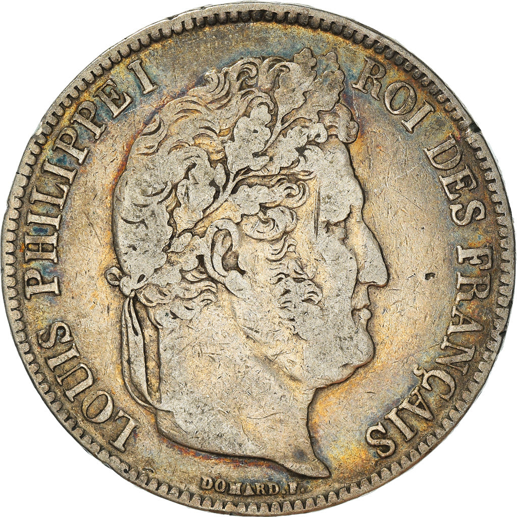Moneta, Francja, Louis-Philippe, 5 Francs, 1838, Rouen, VF(30-35), Srebro