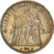 Moneta, Francja, Hercule, 5 Francs, 1873, Paris, EF(40-45), Srebro, KM:820.1