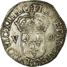 Moneda, Francia, Louis XIII, 1/8 Écu à la croix, 1/8 Ecu, 1643, Poitiers, MBC