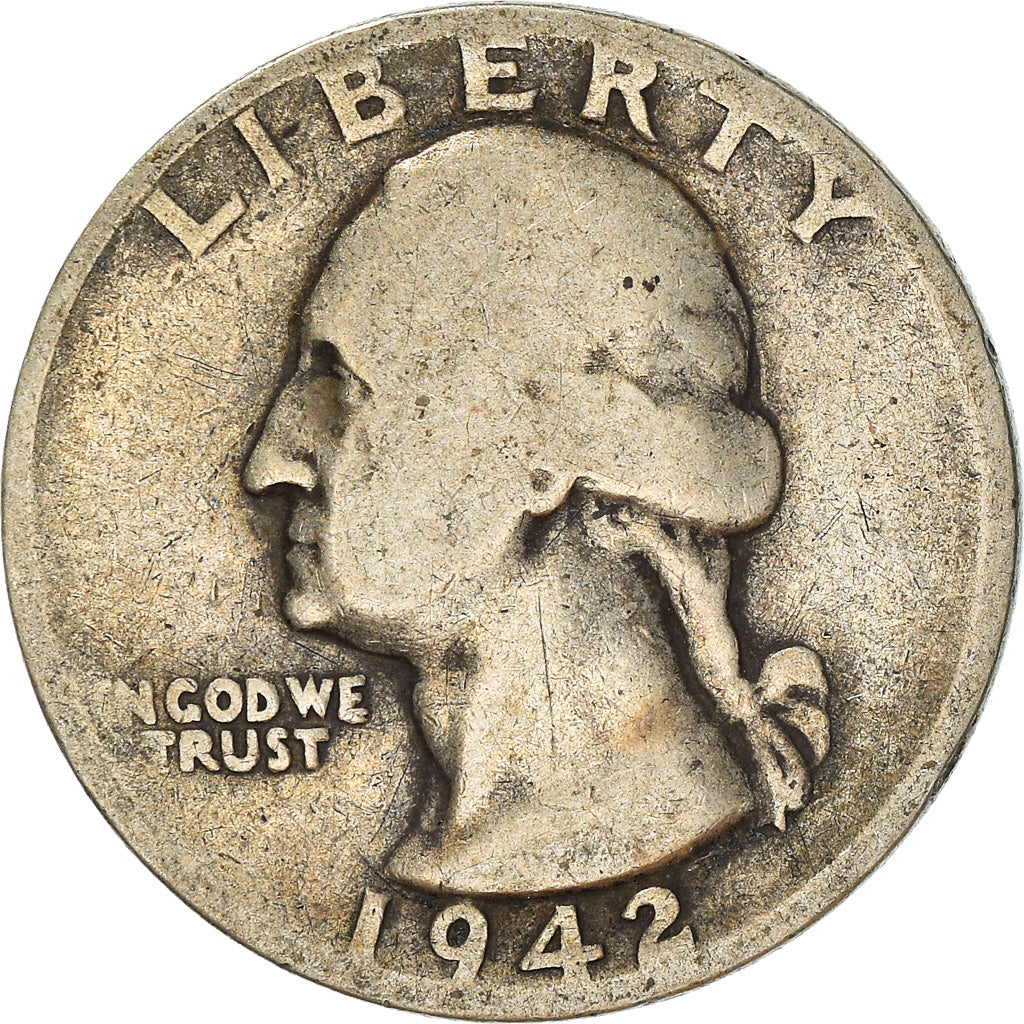 Münze, Vereinigte Staaten, Washington Quarter, Quarter, 1942, U.S. Mint, San