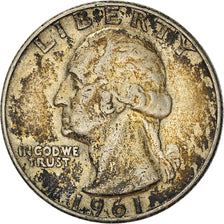 Münze, Vereinigte Staaten, Washington Quarter, Quarter, 1961, U.S. Mint