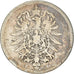 Moeda, ALEMANHA - IMPÉRIO, Wilhelm I, Mark, 1876, Stuttgart, VF(20-25), Prata