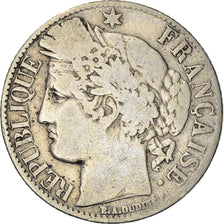 Moeda, França, Cérès, Franc, 1888, Paris, F(12-15), Prata, KM:822.1