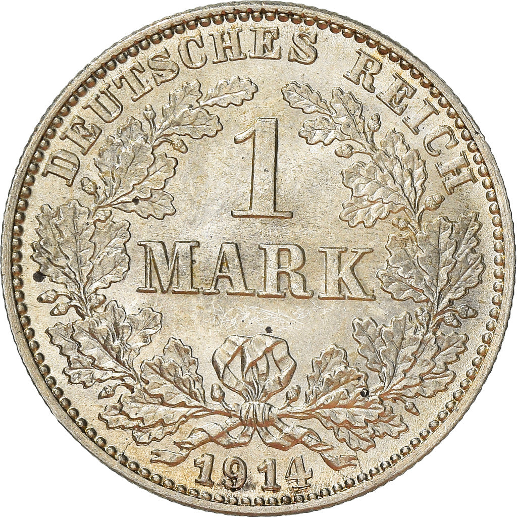 Moneta, GERMANIA - IMPERO, Wilhelm II, Mark, 1914, Karlsruhe, SPL, Argento