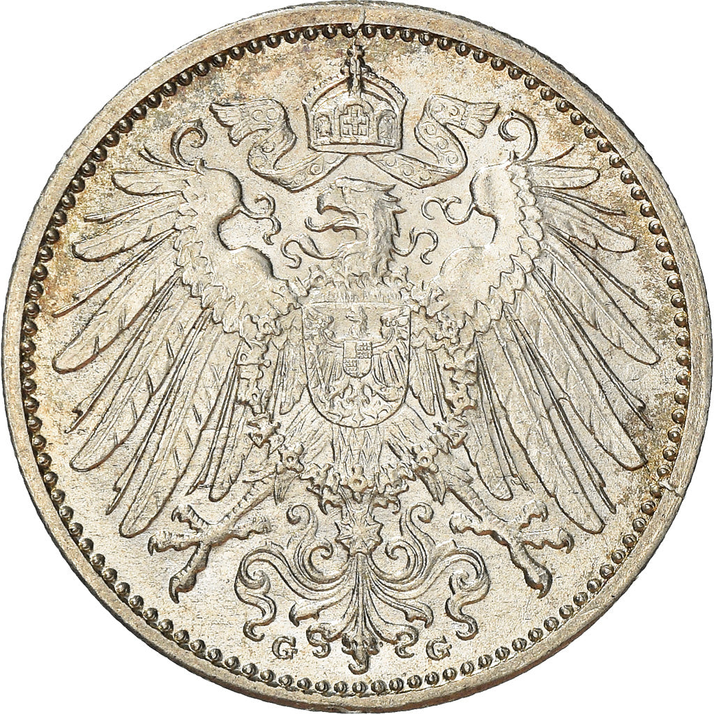Moneta, GERMANIA - IMPERO, Wilhelm II, Mark, 1914, Karlsruhe, SPL, Argento