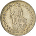 Coin, Switzerland, 1/2 Franc, 1944, Bern, EF(40-45), Silver, KM:23