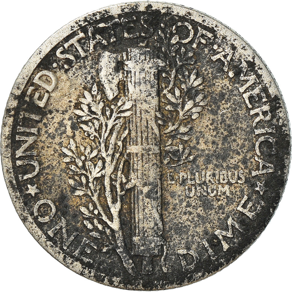 Moneda, Estados Unidos, Mercury Dime, Dime, 1937, U.S. Mint, Philadelphia, BC