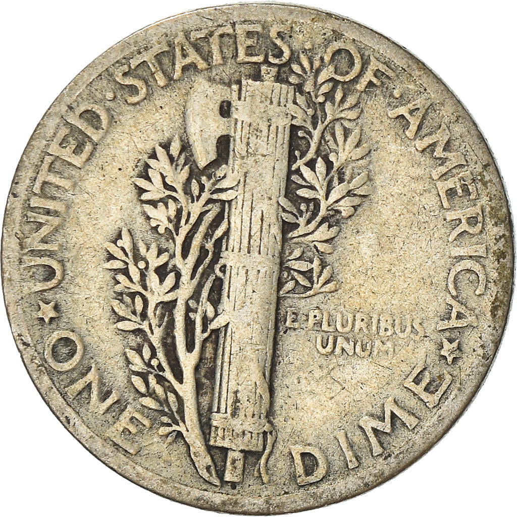 Coin, United States, Mercury Dime, Dime, 1941, U.S. Mint, Philadelphia