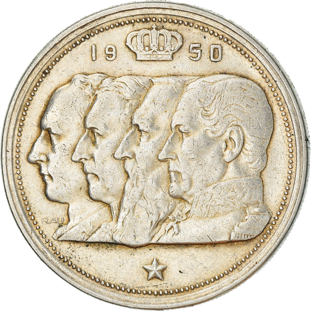 Coin, Belgium, 100 Francs, 100 Frank, 1950, EF(40-45), Silver, KM:138.1
